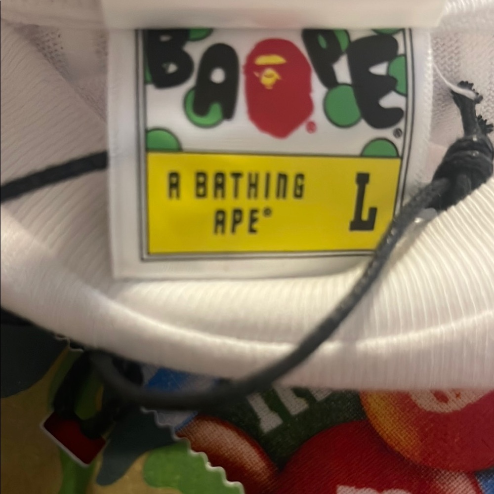 A Bathing Ape, M&M collab White T-Shirt with Colorful Graphics - Picture 2 of 6